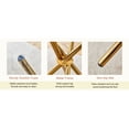 thumbnail image 6 of Sumdeal 5-Piece Round Glass Dining Set, 36.6 in Table, 4 PU High-Back Chairs, Light Gray, 6 of 9