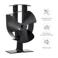 thumbnail image 2 of 3 Blade Wood Heater Eco Fan Stove Fireplace  Heat Powered Circulating Fan New, 2 of 8