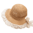 thumbnail image 1 of Hukapapa Circunferencia de la cabeza 53 cm sombrero de paja para niños, sombrero para bebé, sombrero para el sol, sombrero de playa, protector solar, sombrero para el sol para bebés para niñosMarrón, 1 of 5