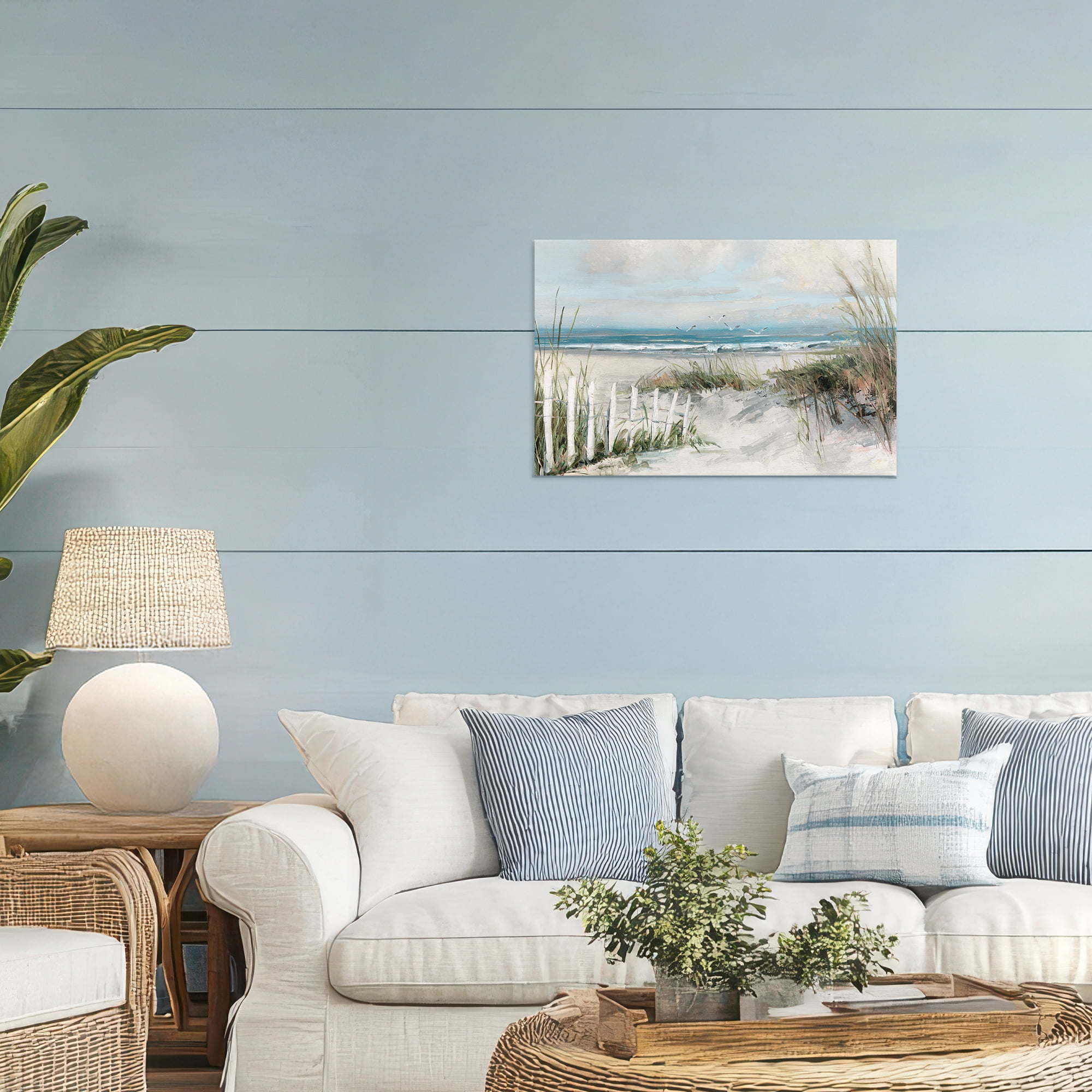 Stupell Industries Dunes With Weathered Fence Canvas Wall Art, design by Sally Swatland