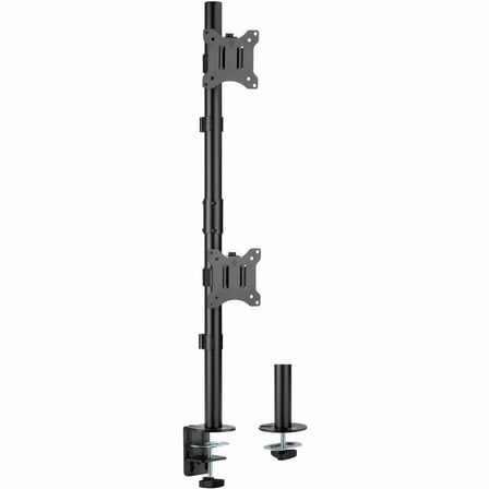 Rocstor ErgoReach Y10N008-B1 Desk Mount for Monitor - Black - Vertical - Height Adjustable - 2 Display(s) Supported - 17" to 32" Screen Support - 39.68 lb Load Capacity - 75 x 75, 100 x 100 - VESA ...