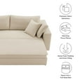 thumbnail image 4 of Sleeper Sofa Bed, Beige, Fabric, Living Room Lounge Cafe Lobby Hospitality Restaurant, Modern Contemporary, HB37557, 4 of 15