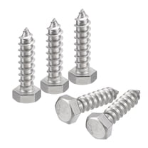 Hex Head Lag Screws Bolts, 3/8" x 1-1/2" 304 Stainless Steel Partial Thread Wood Screws, 20 Pack