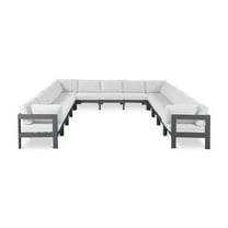 Meridian Furniture Nizuc White Outdoor Patio Modular Sectional