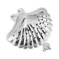 thumbnail image 1 of Lubelski Tea Infuser with Hook Reusable Stainless Steel Cute Seashell Shaped Loose Tea Infuser Teapot Accessories, 1 of 3