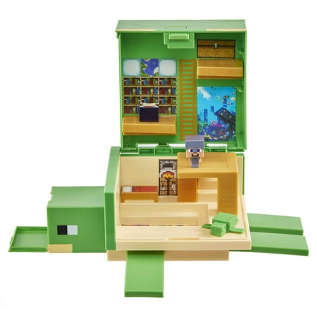 UPC: 0194735032426 | Minecraft Transforming Turtle Hideout Playset Authentic Character Based on the Video Game