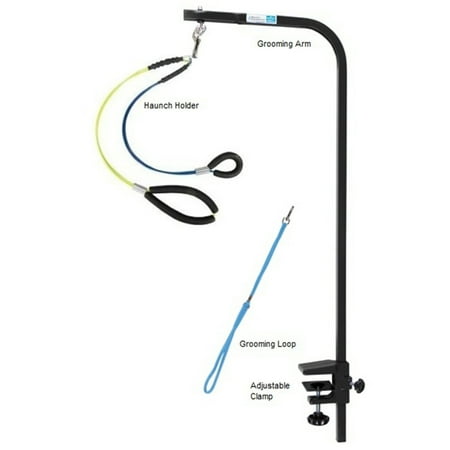 UPC: 0713869095581 | Downtown Pet Supply Dog Grooming Table Arm  No Sit Grooming Loop  Black  1 Haunch