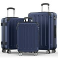 thumbnail image 1 of Sunbee 3 Piece Luggage Sets Hardshell Lightweight Suitcase with TSA Lock Spinner Wheels, Deep Blue, 1 of 10