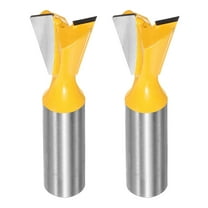 Uxcell 2pcs Dovetail Router BitBit 3/4" Diameter 1/2" Shank 14 Degree Dovetail Joint Drill Bit