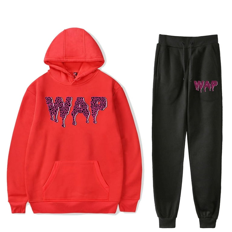 Cardi B WAP Logo Merch Hoodies Suit Man Woman Hip Hop Hoodies Fans Sweatshirts Printed Casual Walmart