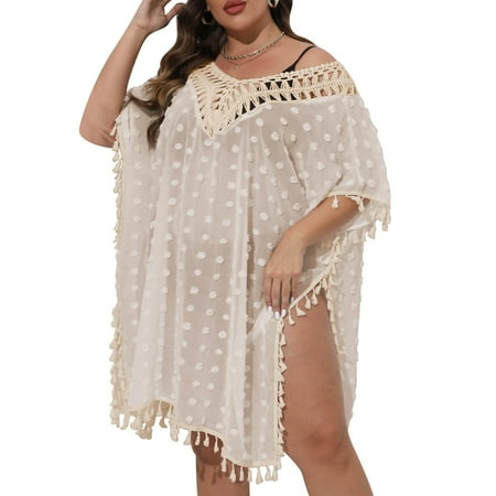 LELINTA Womens Tassel Chiffon Sunproof Bikini Cover Up Womens Swimwear