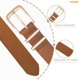 thumbnail image 6 of WHIPPY Women's Leather Belts for Jeans Dresses Ladies Brown Waist Belt, 6 of 8