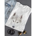 thumbnail image 3 of Beautiful White Snow Wolf T-Shirt Women -Image by Shutterstock, Female Small, 3 of 4