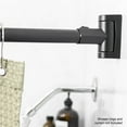 thumbnail image 6 of Wall-Mounted Adjustable Curved Shower Rod, Black Finish, 6 of 11