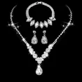 thumbnail image 1 of Collar de cristal de lujo, pendientes, diamantes de imitación, traje de fiesta de boda, conjuntos de joyería para novias, damas de honor y mujeres, 1 of 5