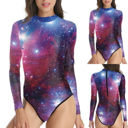 

Finelylove One Piece Swimsuit Push-Up Sport Bra Style Bikini Purple L