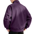 thumbnail image 4 of Lightweight Track Jackets for Men Casual Loose Fit Windbreaker Stylish Light Fall Spring Golf Work Dress Business Coat with Side Pocket, 4 of 8