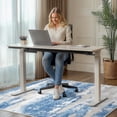 thumbnail image 2 of Tapete para Silla de Oficina BESBLEE 122x152cm Antideslizante Azul Crema, 2 of 9