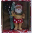 thumbnail image 2 of Hawaiian Surfing Santa & Surfboard Ornament, 2 of 2