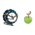 thumbnail image 5 of 2 Pieces Figurine Knick Knack Statue Fruit Sculpture Resin Ceramic Artwork for Home Living Room Desk Decor Study Room, 5 of 8