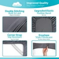 thumbnail image 2 of DREAMCARE - Bed Sheets Set - King Size Sheet with Side Pocket - 6pcs Set, 21 inches, Dark Gray, 2 of 8