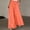 Orange, variant on Solid Color Pants for Women Casual Elastic Waist Wide Leg Pants with Pockets Drawstring Purple XL(XL)