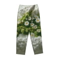 thumbnail image 6 of Uemuo Nature Hand Daisies Art Pattern Women's Wide Leg Palazzo Lounge Pants with Pockets Light Weight Loose Comfy Casual Pajama Pants-X-Large, 6 of 9