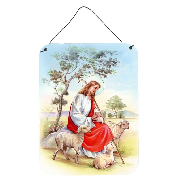 Carolines Treasures APH3421DS1216 Jesus Holding Lamb Wall or Door Hanging Prints 12x16 multicolor