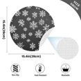 thumbnail image 2 of Ryvnso White Snowflakes Round Plate Mats Dining Table Placemat Set of 4 for Holiday Decoration, 2 of 7