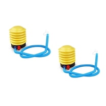 HOMEMAXS 2pcs Portable Mini Inflatable Toy Balloon Pump Inflator Single (Yellow Blue)