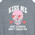 thumbnail image 3 of Instant Message - Valentine's Day Kiss Me Just Kidding Graphic Racerback Tank, 3 of 6