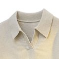 thumbnail image 5 of LYSMORA Men's Collared V Notch Ribbed Knit Sweater Long Sleeve Pullover Top for Daily Commute City Stroll Weekend Casual Outing, 5 of 5