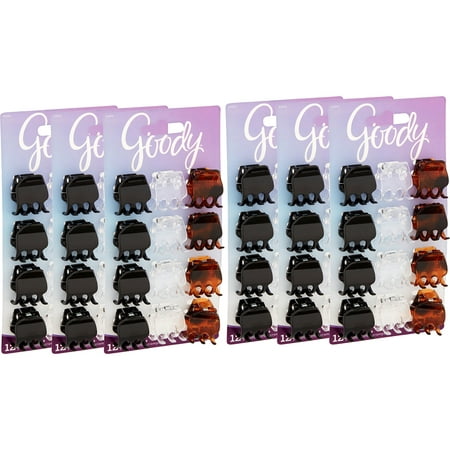 Small Crystal Butterfly Claw Clip - 72 Count Goody Hair Clips Small Claw Assorted Colors May Vary