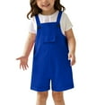thumbnail image 6 of Little Jumpsuit for Girls Casual School Romper Blue Romper with Pockets Spring Summer Romper Cute Summer Clothes for Girls 4-5 Years, 6 of 6