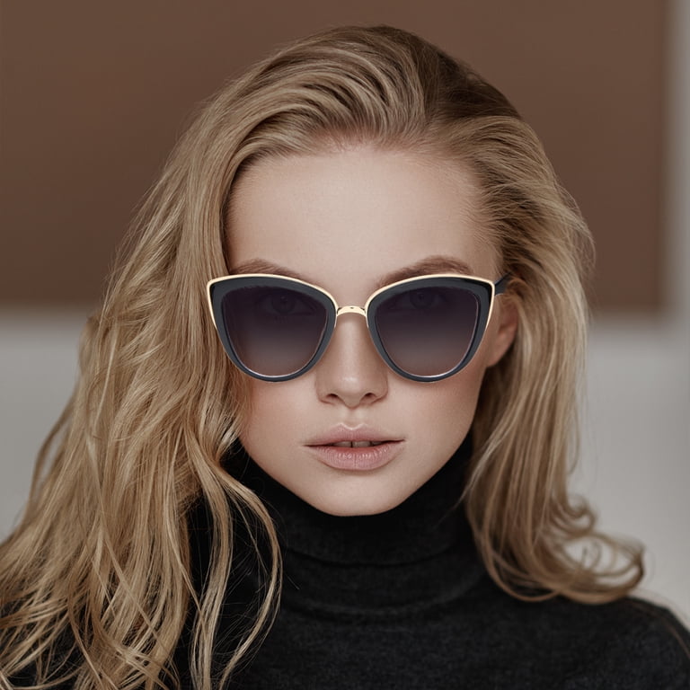 OuShiun Retro Vintage Cat Eye Sunglasses Women Driving Sun  display picture 2