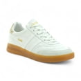 thumbnail image 2 of Gola Espadrilles Stadia en Cuir pour Femmes Blanc/or/gomme CLB785WY<span> - </span>8.5, 2 of 4