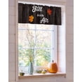 thumbnail image 4 of Fall Valances for Windows, Is In The Air Farmhouse Maple Leaf Wood Grain Rod Pocket Short Window Valance Curtains Holiday Window Treatment for Kitchen Living Room Bathroom, 60"x18", 4 of 6
