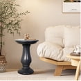 thumbnail image 2 of UPHA Outdoor Round Side Table,Patio Concrete Accent End Table for Garden, Deck, Living Room, Bedroom, Grey, 2 of 10