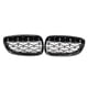 thumbnail image 2 of Front Kidney Grill Front Hood Diamond Grille Meteor Grill For-BMW 3 Series E92 E93 Coupe 2006-2010 Gloss Black+Chrome, 2 of 5