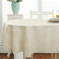thumbnail image 2 of Cream Oval Tablecloth for Oval Table Smaller Than 54 x 114 inches, Waterproof Table Cloths for Dining Room Indoor Outdoor Table Cloth - 60x120in, 2 of 6