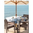 thumbnail image 2 of Outdoor Tablecloth with Umbrella Hole & Zipper, Blue Starfish Coastal Square Tablecloth 60x60 Inch, Eucalyptus Summer Nautical Shell Ocean Patio Table Cover Waterproof Table Cloth for Picnic/Party, 2 of 6