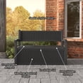 thumbnail image 6 of Bifanuo 70 Gallon Storage Bench Deck Box for Patio Furniture with Armrest Bench Outdoor Storage Water-Resistant Deck Box for Garden Tools,Pool Storage and Outdoor Cushions,Black, 6 of 7