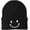 Black, variant on Smiley Face Outline Embroidered Beanie | Cute Knit Winter Hat | Unisex Warm Cuff Skull Cap for Men & Women (Green)