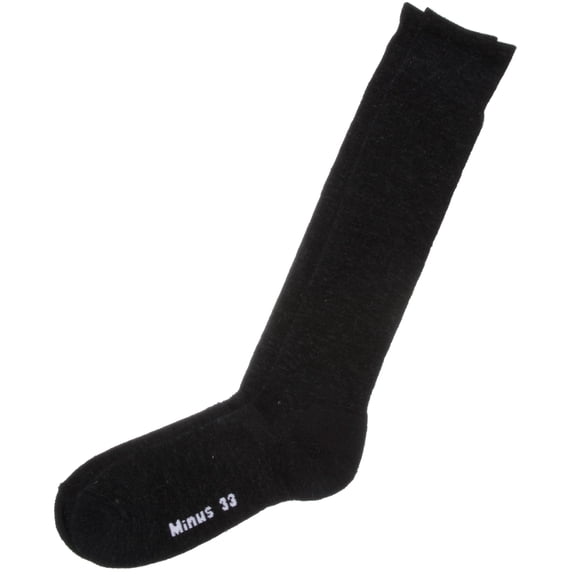 Merino Wool Ski and Snowboard Sock Black Small