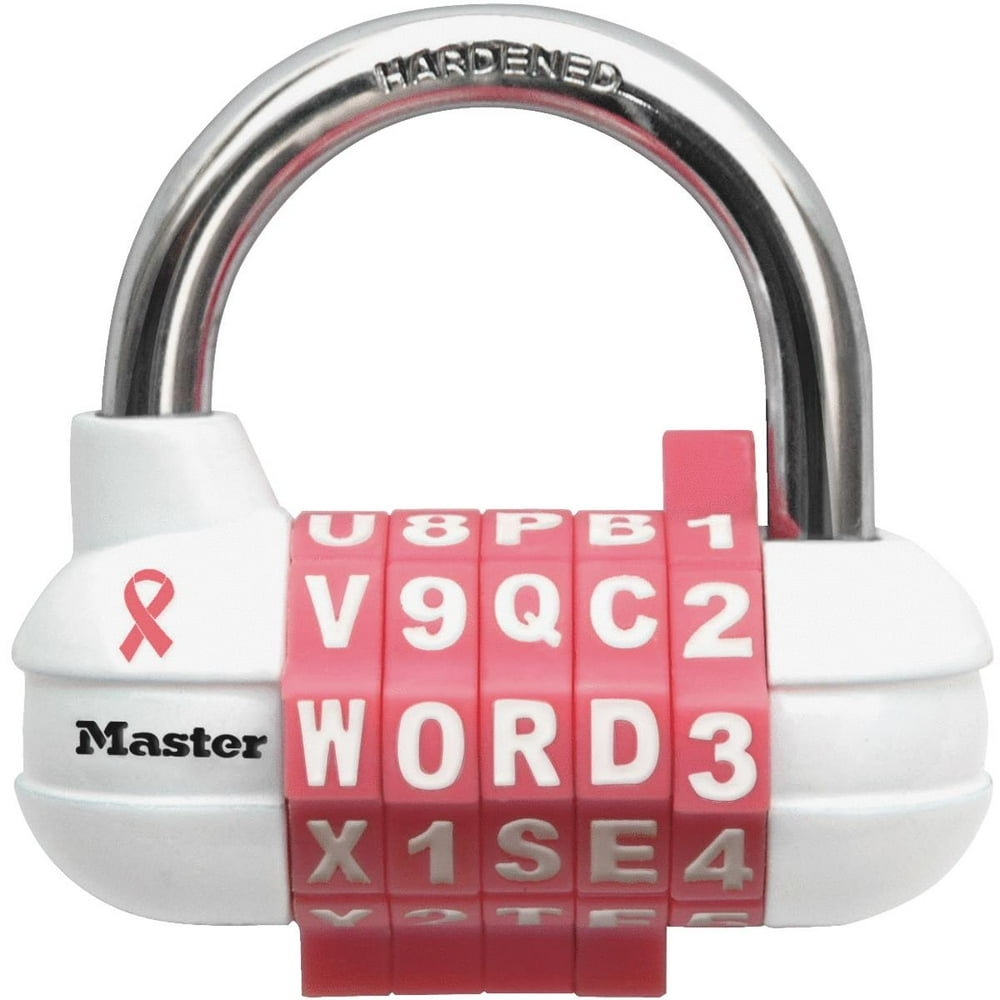Master Lock 1534DPNK Breast Cancer Research Foundation Password Lock