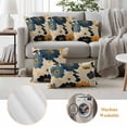 thumbnail image 6 of Yellow Florals Outdoor Waterproof Pillow Covers, Botanical Pastoral Spring Retro Beige Decorative Square Throw Pillowcase Sofa Cushion Sham for Patio/Couch/Chair, 16"x16" 2 Pack, 6 of 8