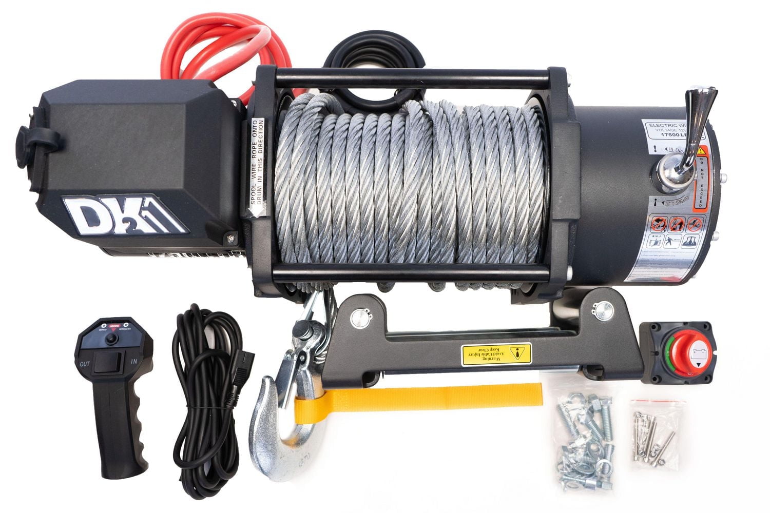 DK2 17,500 lb Premium Electric OEM Winch (Steel Cable Included)
