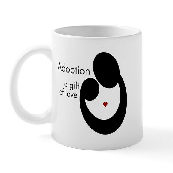 CafePress - ADOPTION GIFT OF LOVE Mug - 11 oz Ceramic Mug - Novelty Coffee Tea Cup