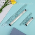 thumbnail image 4 of Youkk Rolling Parallel Ruler Universal Angle Parallels Scroll Lightweight Drawing Measuring Protractor Circular Template 15cm 1Set, 4 of 6