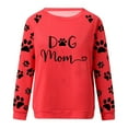 thumbnail image 3 of Cute Crew Neck Sweatshirts for Women Spring Fall Fashion Long Sleeve Graphic Print Pullover Tops Casual Workout Shirts(Red,XL), 3 of 4